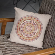Warm Earth Tones Lotus Henna Mandala