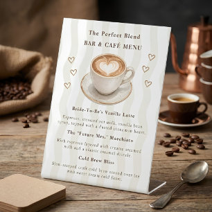 Warm Editorial Love Is Brewing Coffee-Bar-Speiseka Sockelschild