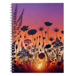 Warm Floral Patterned Notebook Notizblock