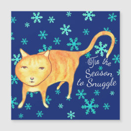 Warm Fuzzies & Winter Flurries Christmas Card Magnetkarte