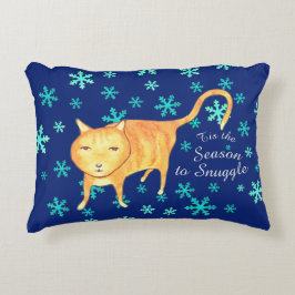 Warm Fuzzies & Winter Flurries Christmas Cat  Dekokissen