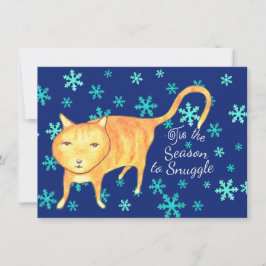 Warm Fuzzies & Winter Flurries Christmas Cat Feiertagskarte