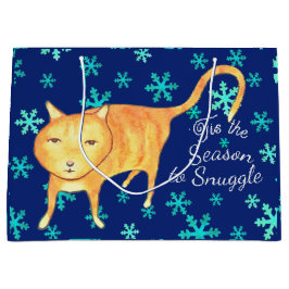 Warm Fuzzies & Winter Flurries Christmas Cat Große Geschenktüte
