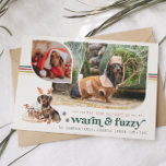 Warm & Fuzzy | Pet Holiday Photo Card Feiertagskarte<br><div class="desc">Pets are a part of the family and no doubt about it, they deserve a place on your Christmas cards! Featuring a fun lettering and cute illustrations this card is a great way to celebrate the friendship you share with your furry friend. Add your custom wording to this design by...</div>