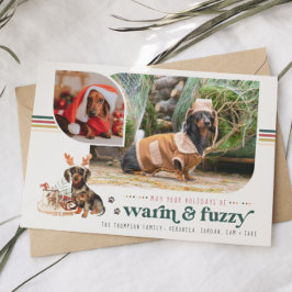 Warm & Fuzzy | Pet Holiday Photo Card Feiertagskarte