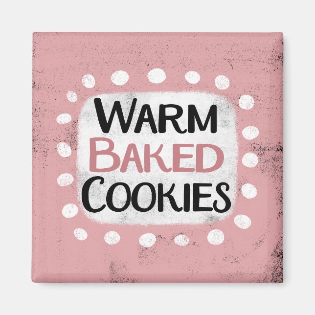 Warm gebackene Cookies Kühlschrank Magnet (Vorne)
