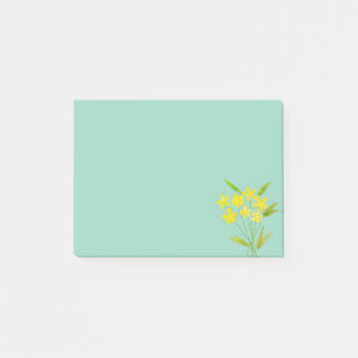 Warm gelbe Blume Bouquet Ästhetik Nachhinweise Post-it Klebezettel