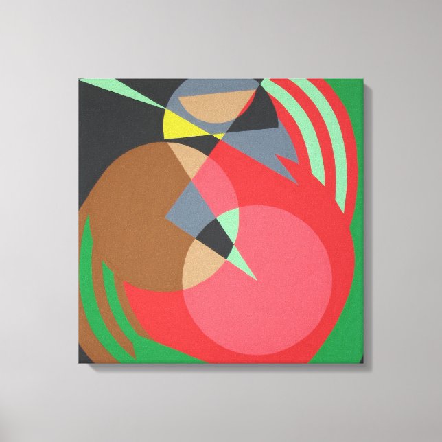Warm Geometric Abstract Canvas Print Leinwanddruck (Vorderseite)