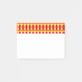 Warm Kariert Post-it Klebezettel