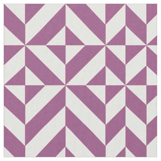 Warm Lila geometrischer Deko Cube Stoff (Nahaufnahme)