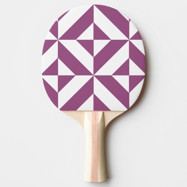Warm Lila geometrischer Deko Cube Tischtennis Schläger (Vorderseite)