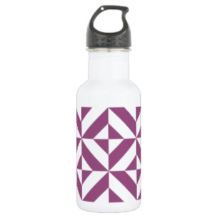 Warm Lila geometrischer Deko Cube Trinkflasche