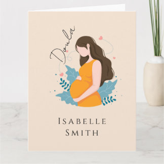 Warm Maternity Care Illustration Identity Design Karte