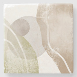 Warm Neutral Abstract Earth Tones Modern Luxury Steinuntersetzer