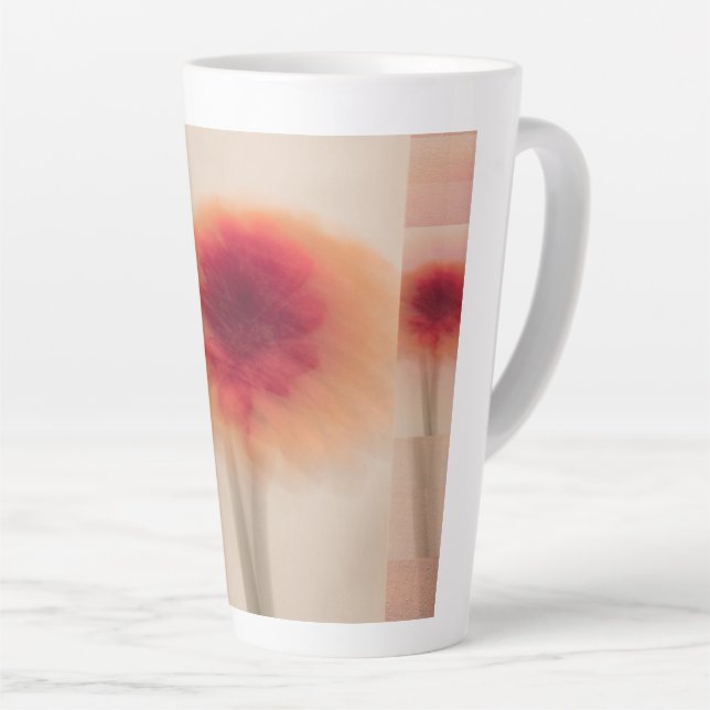 Warm Neutral Abstract Latte Mug (Angle droit)