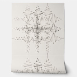Warm Neutral Sound Wave Minimal Style Tapete