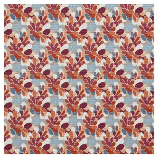 Warm Retro Petal Bloom Pattern Stoff (Muster)