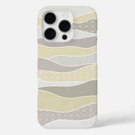 Warm rosa Gelbgrün abgerundeter Streifen Abstrakte iPhone 16 Pro Hülle