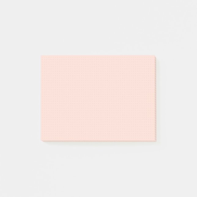 Warm rosa, helle Punktgitter, Post-It-Notizen Post-it Klebezettel (Vorderseite)