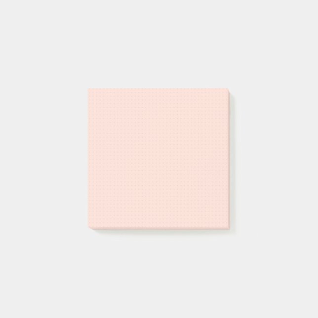Warm rosa, helle Punktgitter, Post-It-Notizen Post-it Klebezettel (Vorderseite)