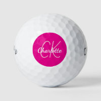 Warm-rosa-Monogramm-Initialen Name Frauen
