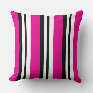 Warm rosa Streifen Reversible Liebe Kissen