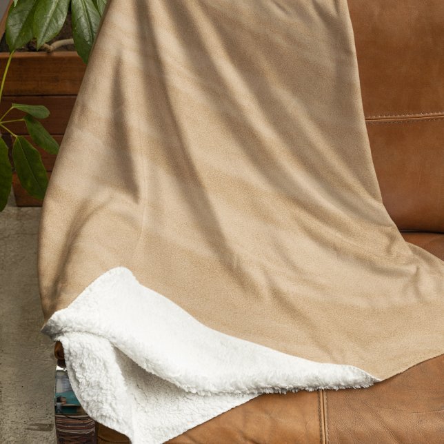 Warm Sandstone Flow Sherpa Blanket Sherpadecke (Warm sandstone tones for calm evenings and softly layered moments at home)