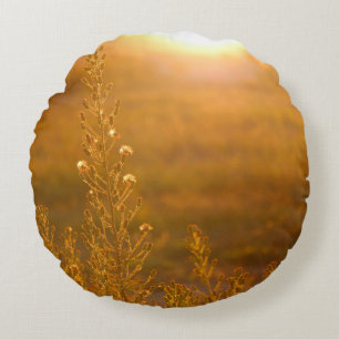 WARM SHOT OF MEADOW GRASS RUNDES KISSEN