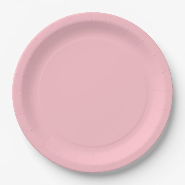 Warm Solid Pink Pappteller (Vorderseite)