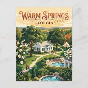 Warm Springs, Georgia Postkarte