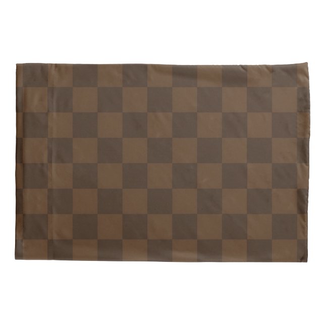 Warm Timeless Rich Brown and Dark Brown Earthy  Kissenbezug (Rückseite)