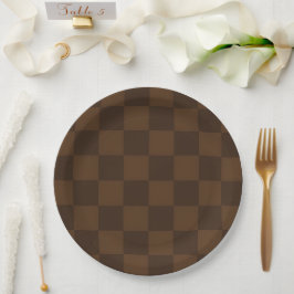 Warm Timeless Rich Brown and Dark Brown Earthy  Pappteller