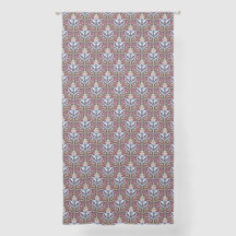 Warm tone Art Nouveau Print Curtains