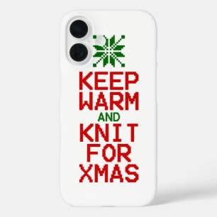 Warm und Strick für Weihnachten behalten iPhone 16 Hülle