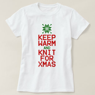 Warm und Strick für Weihnachten Behalten T-Shirt
