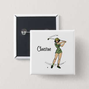 Warm Up zum Golfen Persönliche Lady Golfer Button