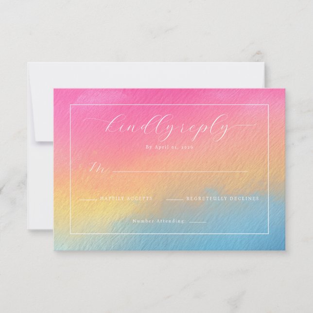 Warm Watercolor Gradient Invitation (Devant)
