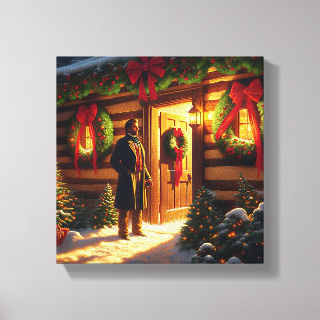 Warm Welcome: Eastman Johnson Holiday Glow Leinwanddruck (Vorderseite)