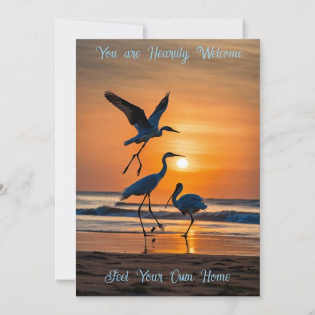 Warm Welcome Invitation Card – Elegant Custom (Devant)