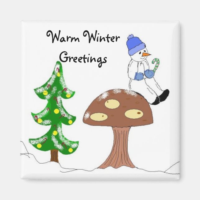 Warm Winter Greetings Magnet (Vorne)