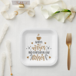 Warm Wishes and Marshmallow Kisses Pappteller