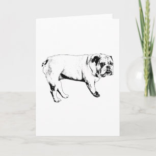 Warm Wishes Bulldog Karte