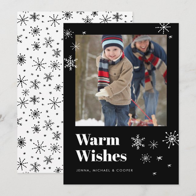 WARM WISHES Fügen Sie Ihr Foto hinzu (Vorne/Hinten)