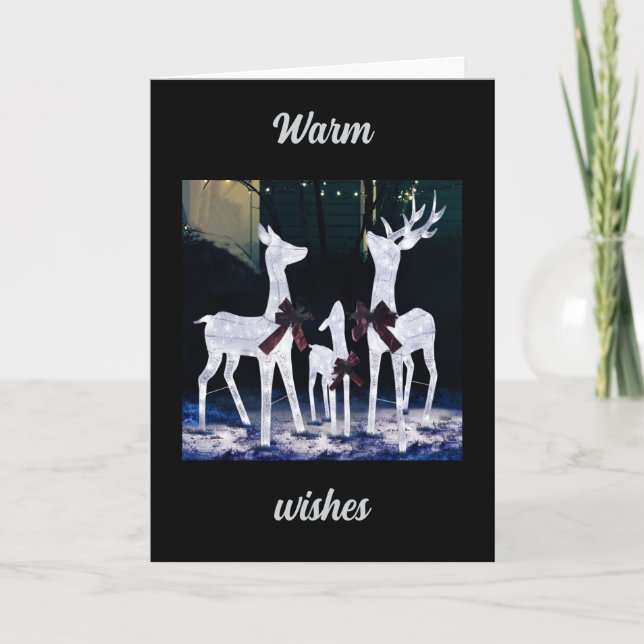 "WARM WISHES" IN DER CHRISTMAS-ZEIT FÜR SIE KARTE (Vorderseite)