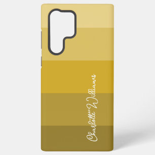 WARM YELLOW GOLD FARBE STRIPE LINE PATTERNAME SAMSUNG GALAXY HÜLLE
