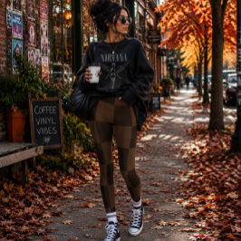 Warm Zeitlos Reich Braun und Dunkelbraun Erdig Leggings
