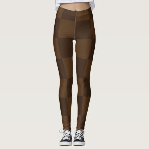 Warm Zeitlos Reich Braun und Dunkelbraun Erdig Leggings