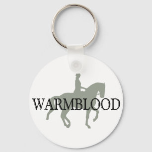 WARMBLOOD mit Dressage-Pferd u. Reiter Schlüsselanhänger