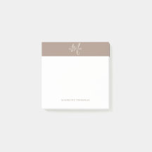 Warmby Beige Mit Monogramm Script