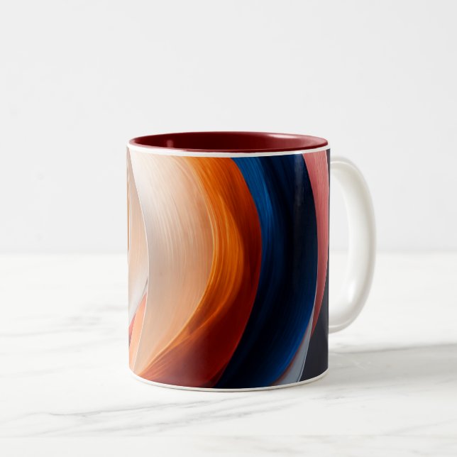 Warme Abstract Flow Accent Tasse (VorderseiteRechts)